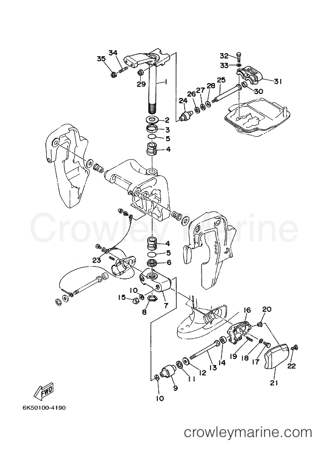Yamaha Motors E60ELH (6K5) [080] - BRACKET 3