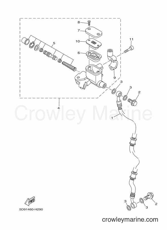 Yamaha Motors T115LE (16SC) [010] - FRONT MASTER CYLINDER