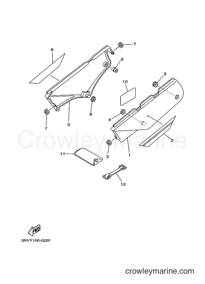 2001 Dirt Bike XT350 - XT350 (5LJ3) [010] - SIDE COVER