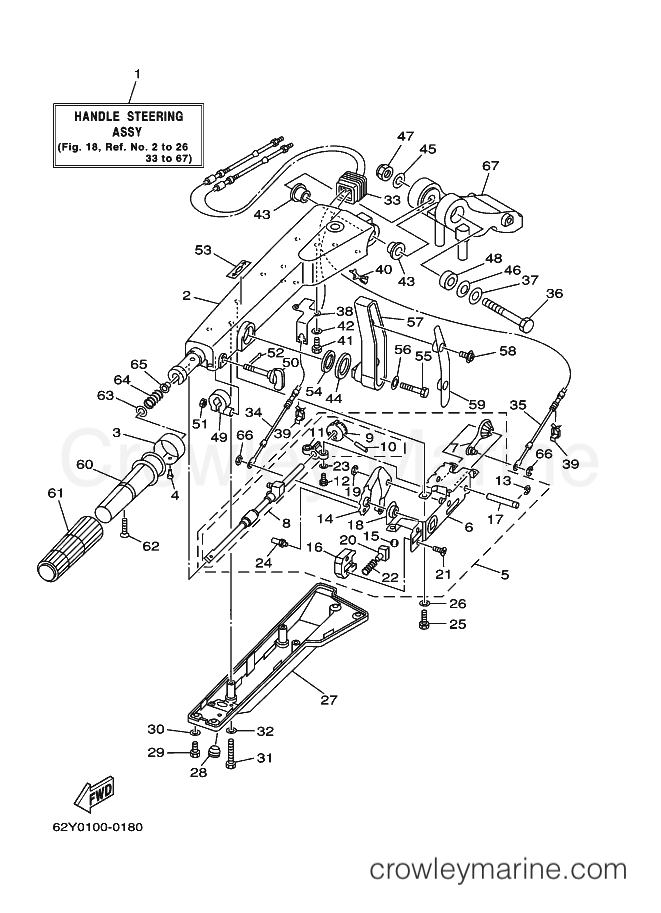 Yamaha Motors F50A(ET) (62Y) [110] - STEERING