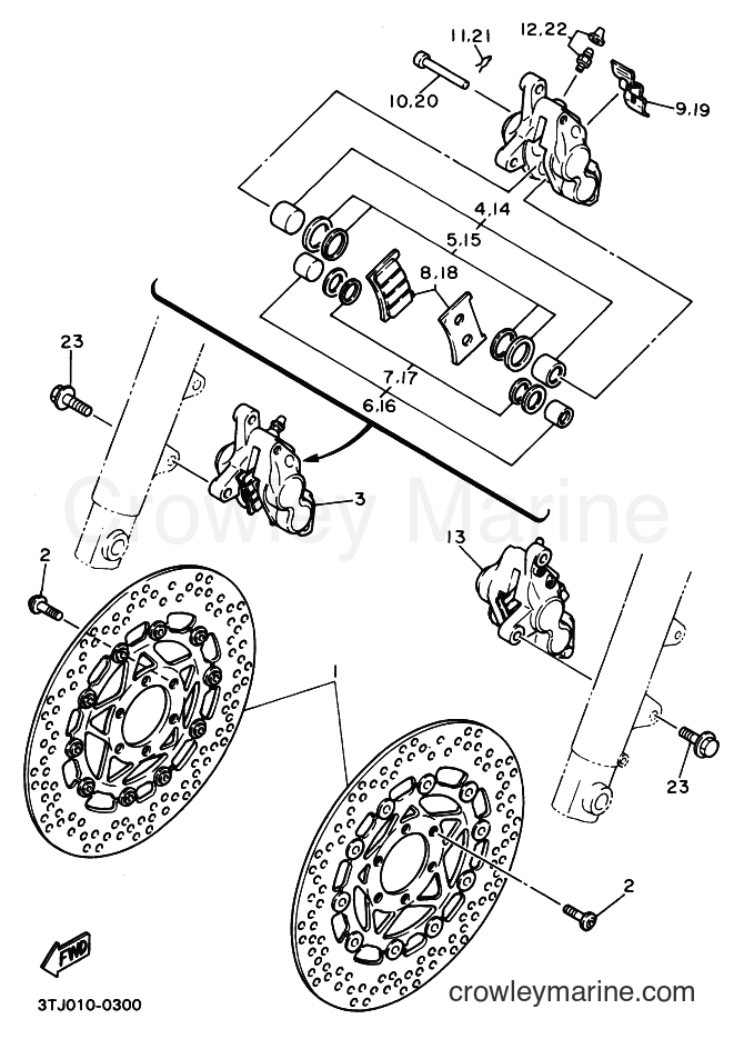 Yamaha Motors FZR400RR (4DX2) [999] - FRONT BRAKE CALIPER