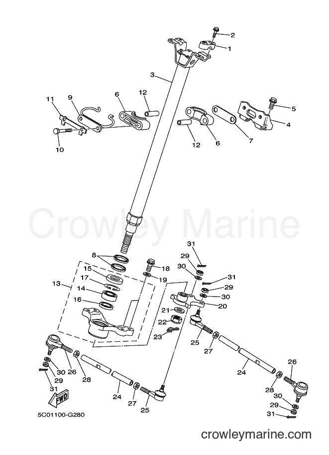 2008 ATV YFM700FWA - YFM700FWA (5C06) [010] - STEERING