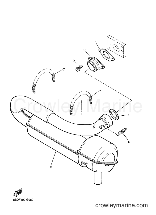2008 Snowmobile BR250T - BR250T (8BDF) [010] - EXHAUST