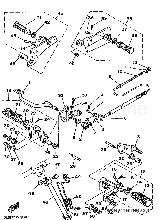 1995 Cruiser XV250S - XV250S (3LW5) [999] - STAND & FOOTREST