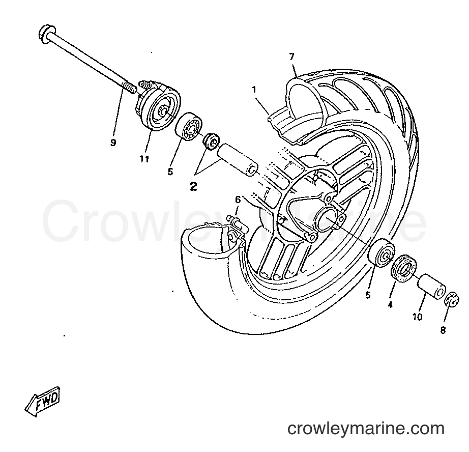 1995 Scooter YE50 - YE50 (4FW6) [999] - FRONT WHEEL