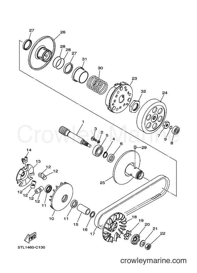 Yamaha Motors AL115S (5WP1) [010] - CLUTCH