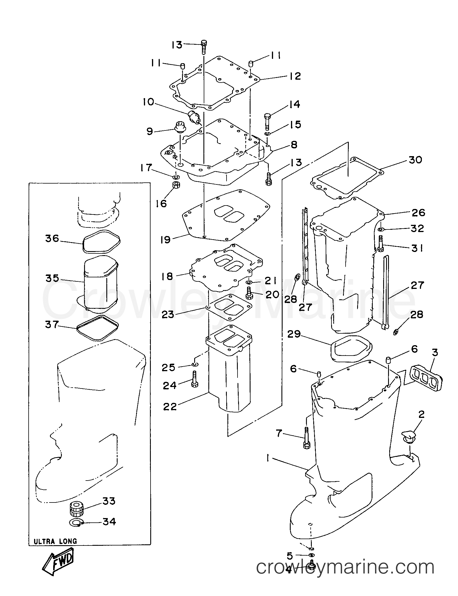 Yamaha Motors C150TLRV - UPPER CASING
