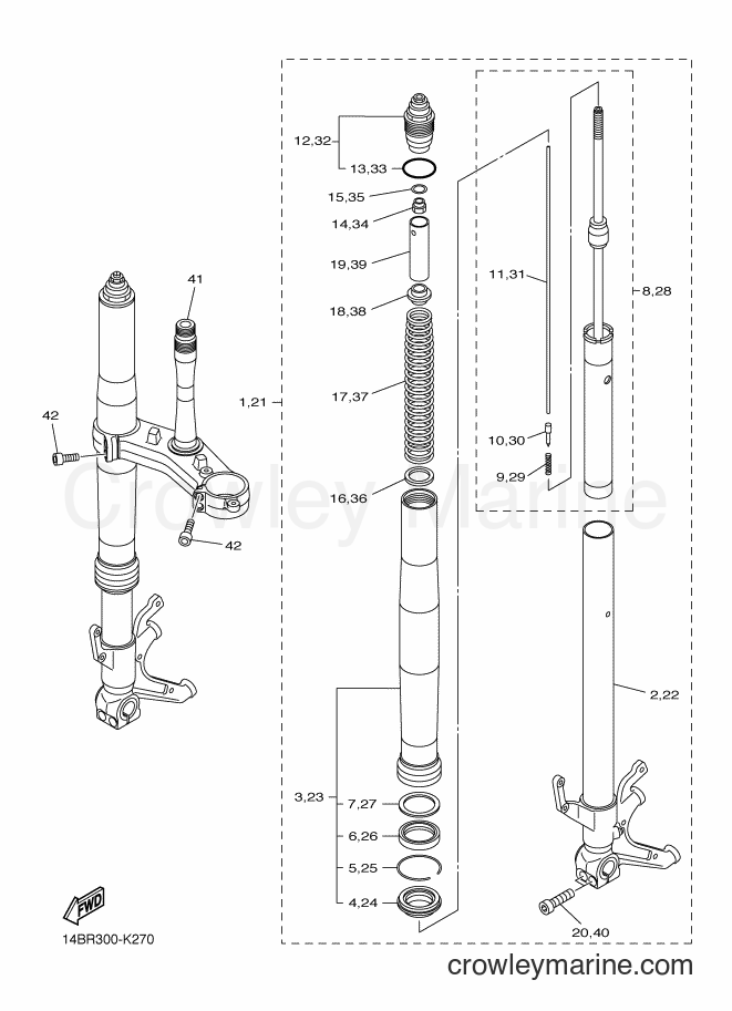 2011 Sport Bike YZF-R1 - YZF-R1 (45B2) [010] - FRONT FORK
