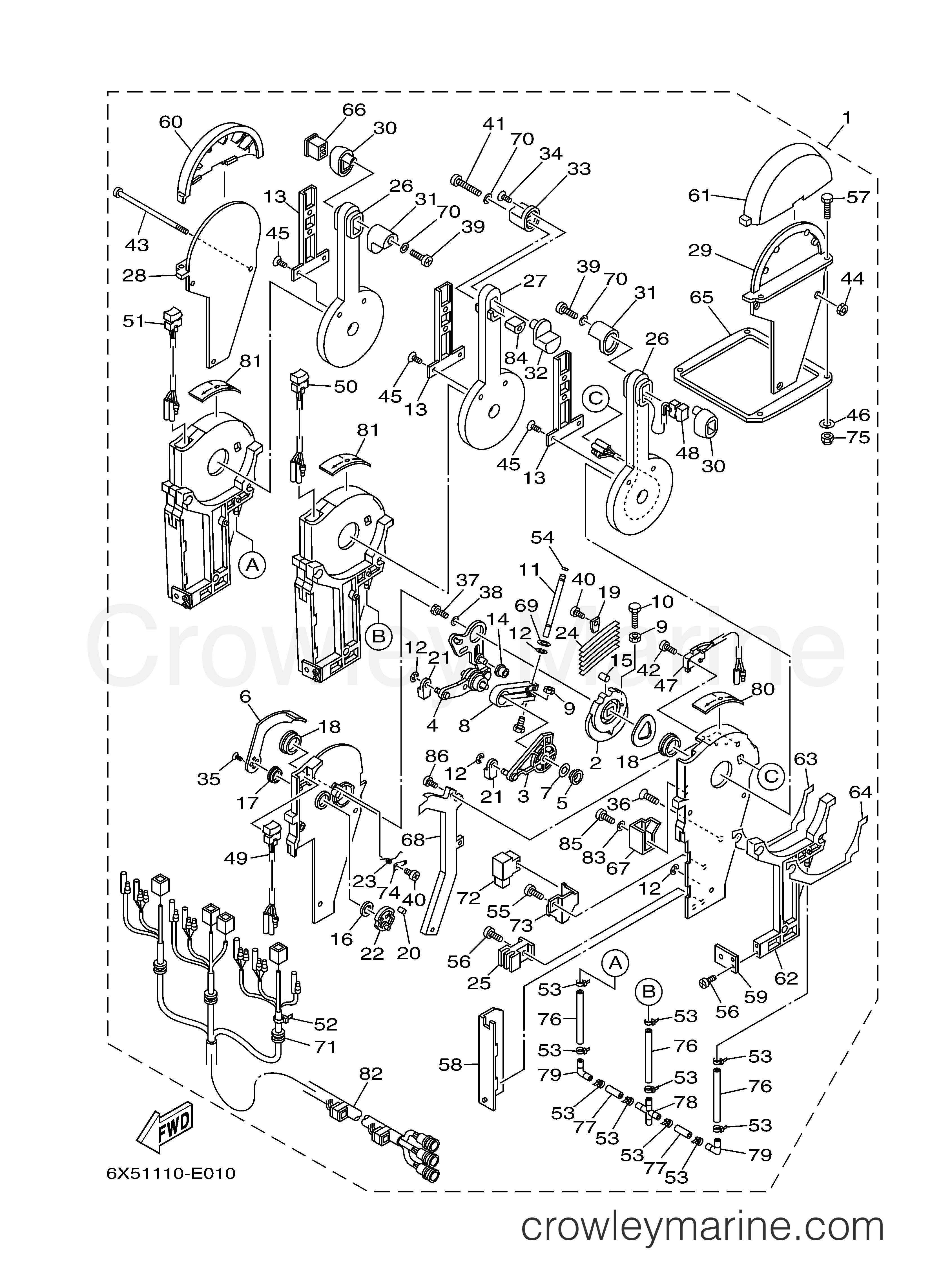 Yamaha Motors Rigging 2007 - CONTROL BINNACLE PREMIUM TRIPLE