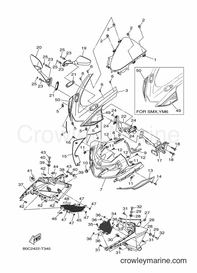 2018 Sport Bike YZF155 - YZF155 (B9B3) [010] - WINDSHIELD