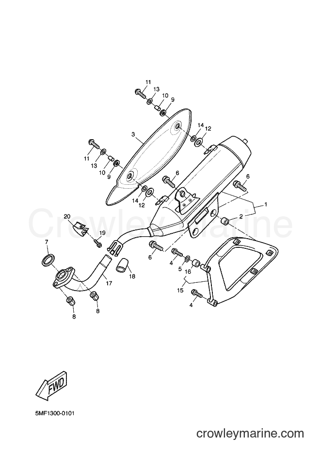 2002 Scooter XN150 - XN150 (5PR4) [010] - EXHAUST