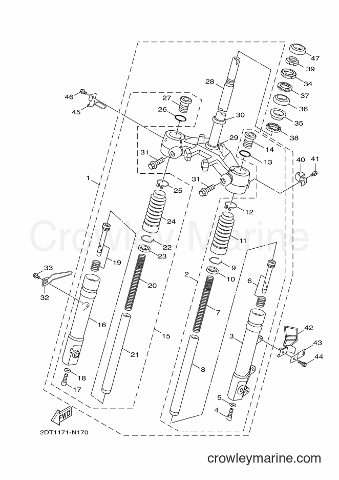 Yamaha Motors YW50FX (2DTA) [010] - FRONT FORK