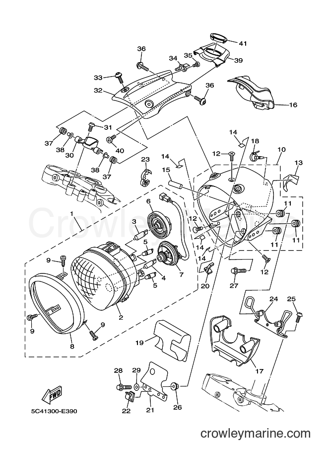 Yamaha Motors XV1900A (5C41) [010] - HEADLIGHT
