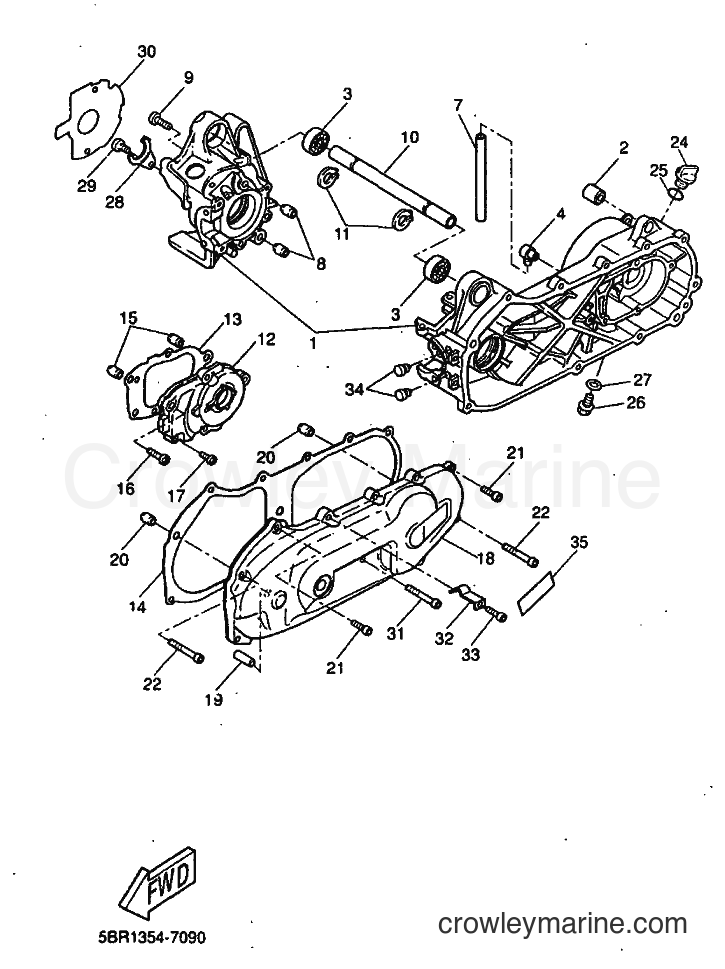 1999 Scooter YQ50 - YQ50 (5HE8) [010] - CRANKCASE