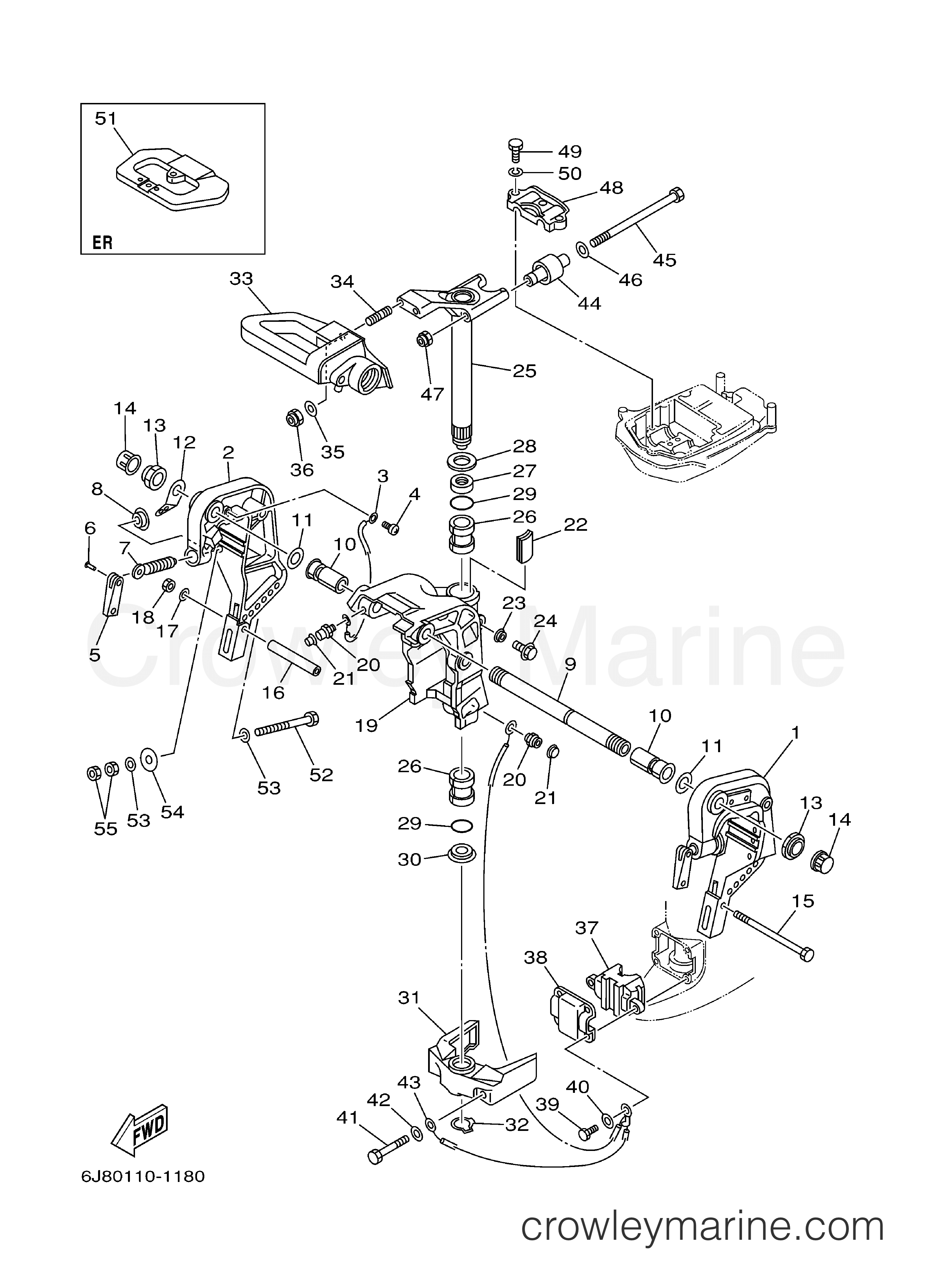 Yamaha Motors 30MSHZ - BRACKET 1