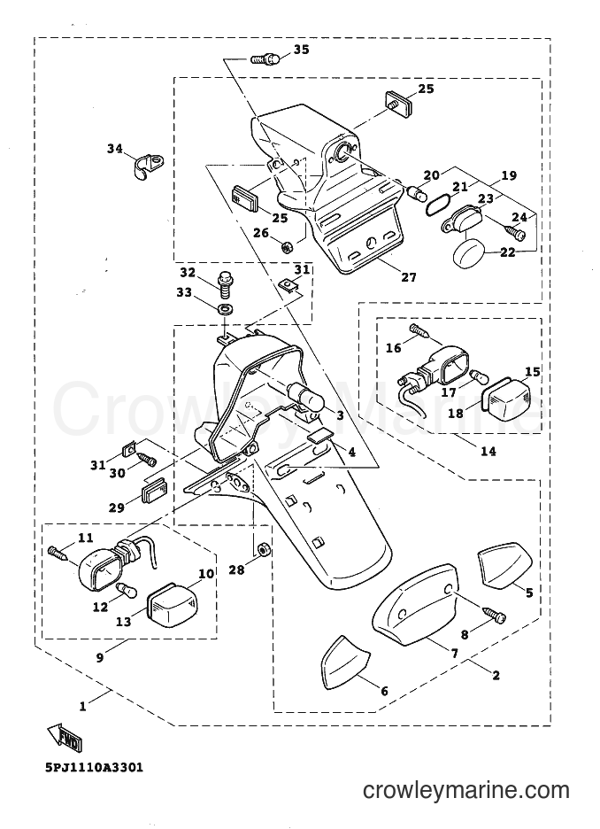 2002 Scooter YW50 - YW50 (5PN1) [010] - TAILLIGHT