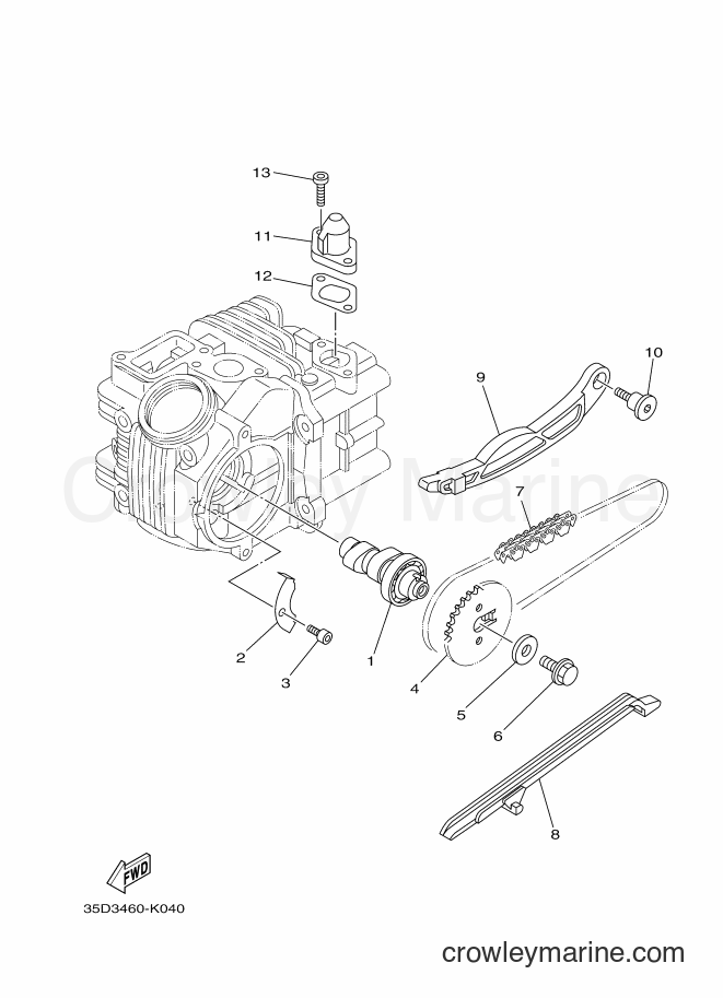 2014 Scooter T115LE - T115LE (35D7) [010] - CAMSHAFT & CHAIN
