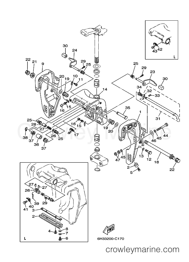 Yamaha Motors 60FED (6H2B) [030] - BRACKET 2