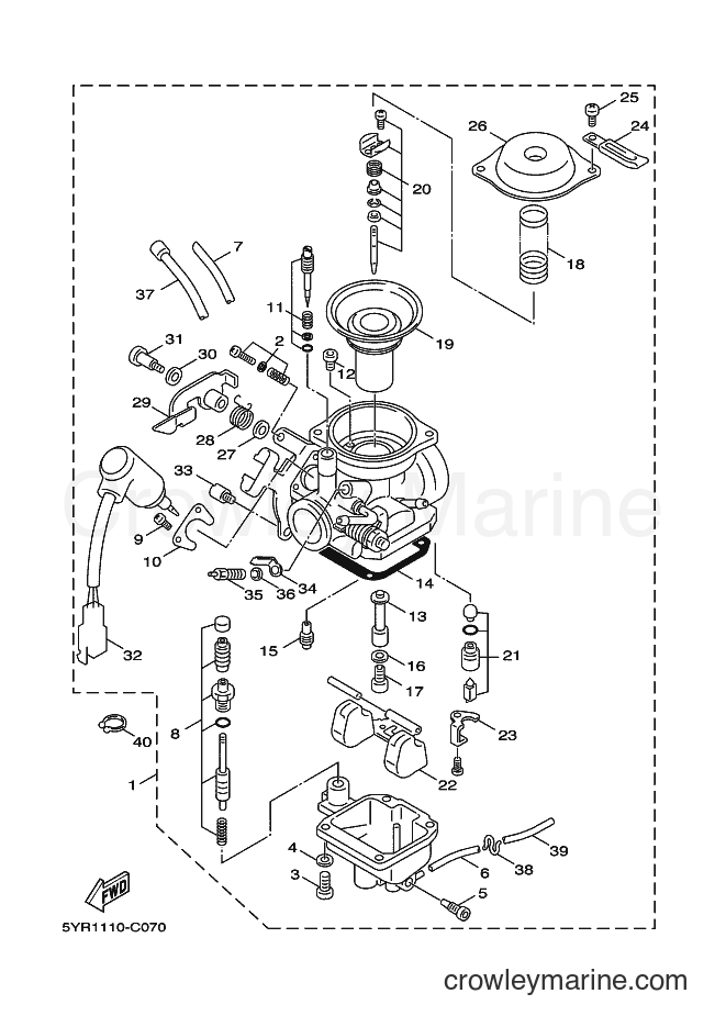 2007 Scooter XC125V - XC125V (5YR9) [010] - CARBURETOR