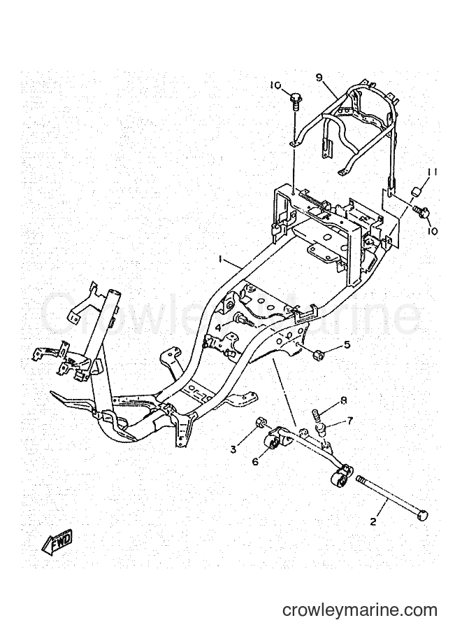 Yamaha Motors YA50R (4PC5) [010] - FRAME