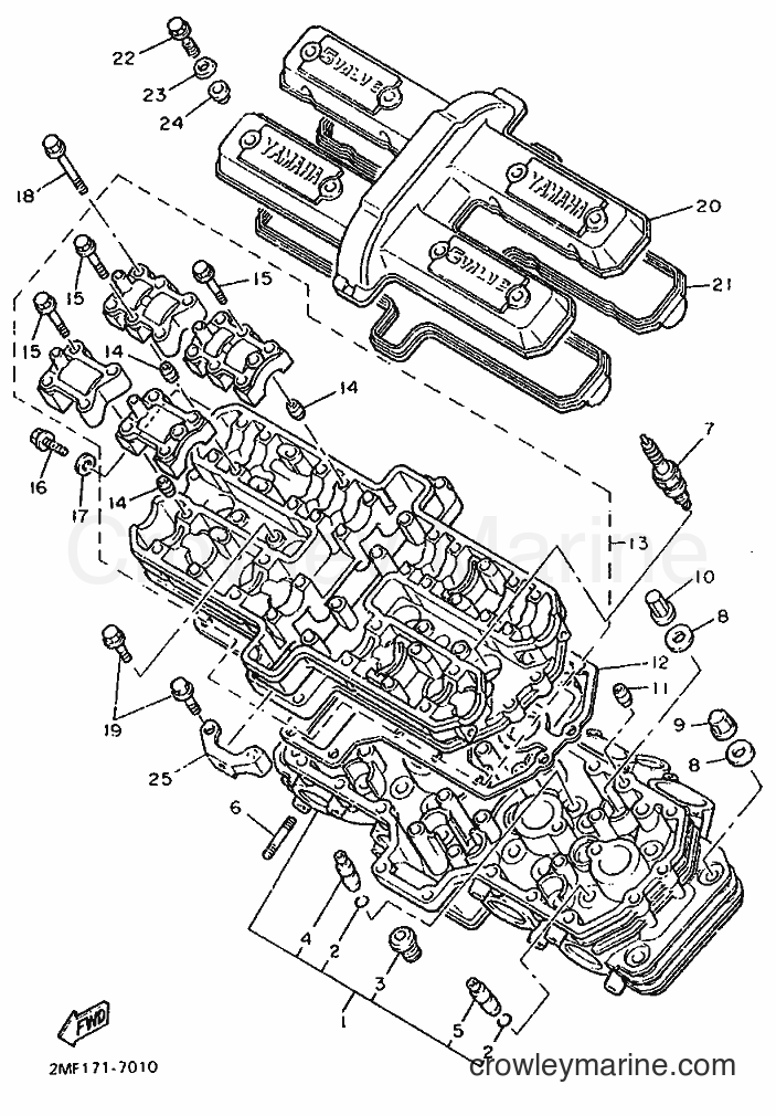 Yamaha Motors FZ750 T (2MG) [99A] - CYLINDER HEAD