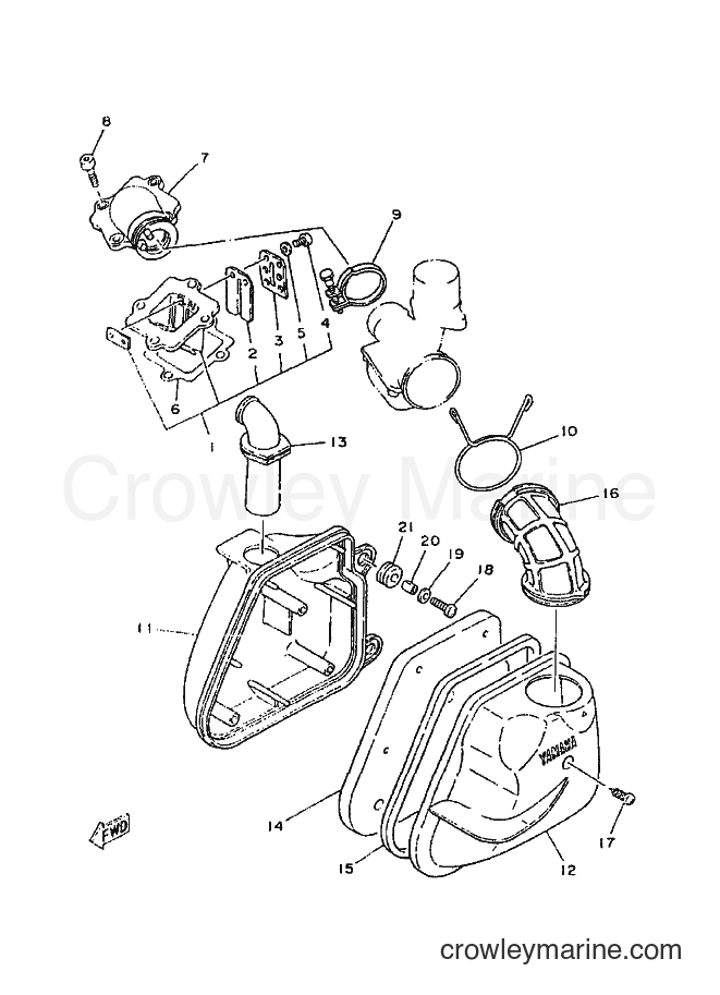 1999 Scooter CY50R - CY50R (3WG8) [010] - INTAKE