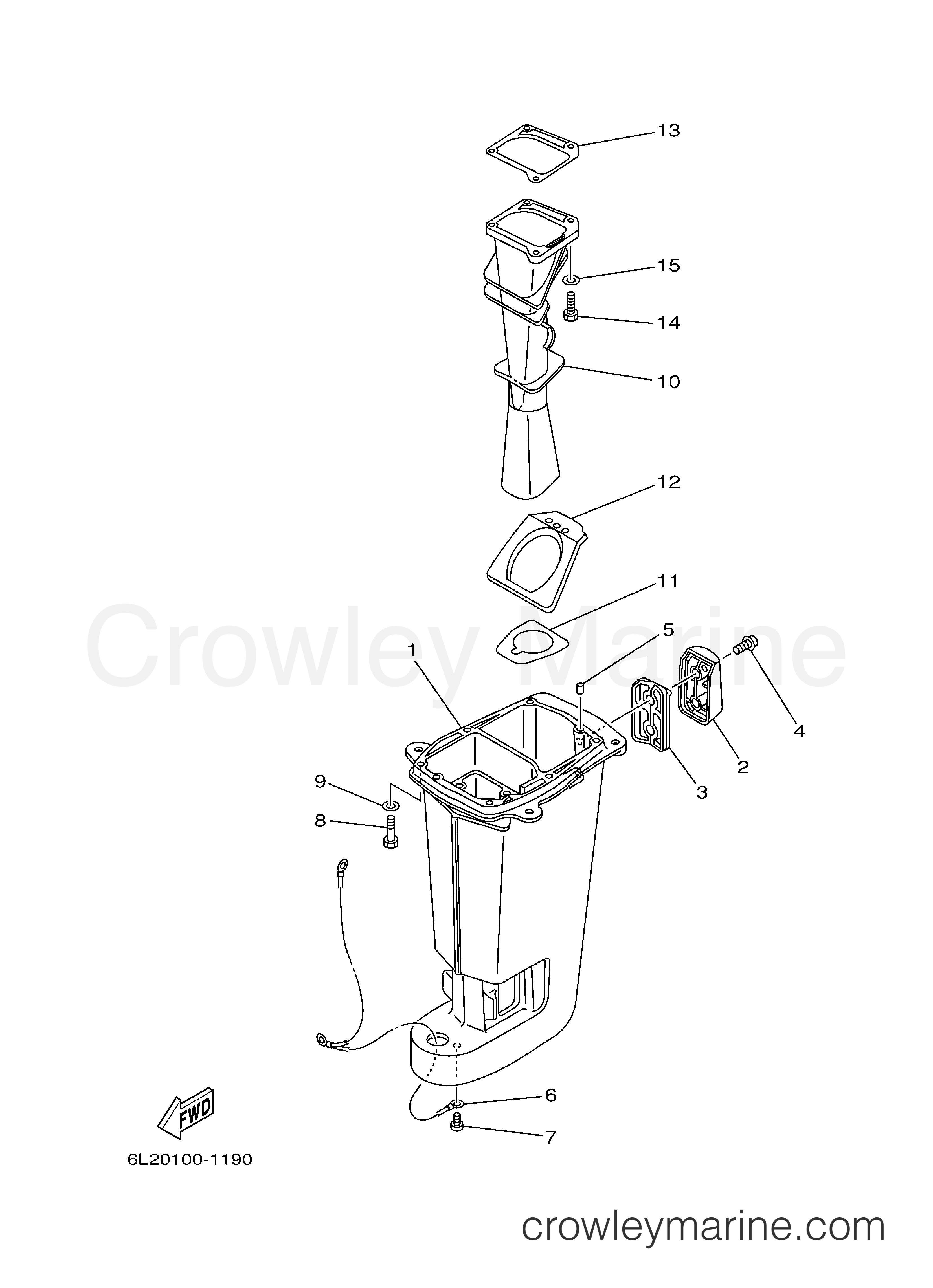 Yamaha Motors 25ESH - UPPER CASING