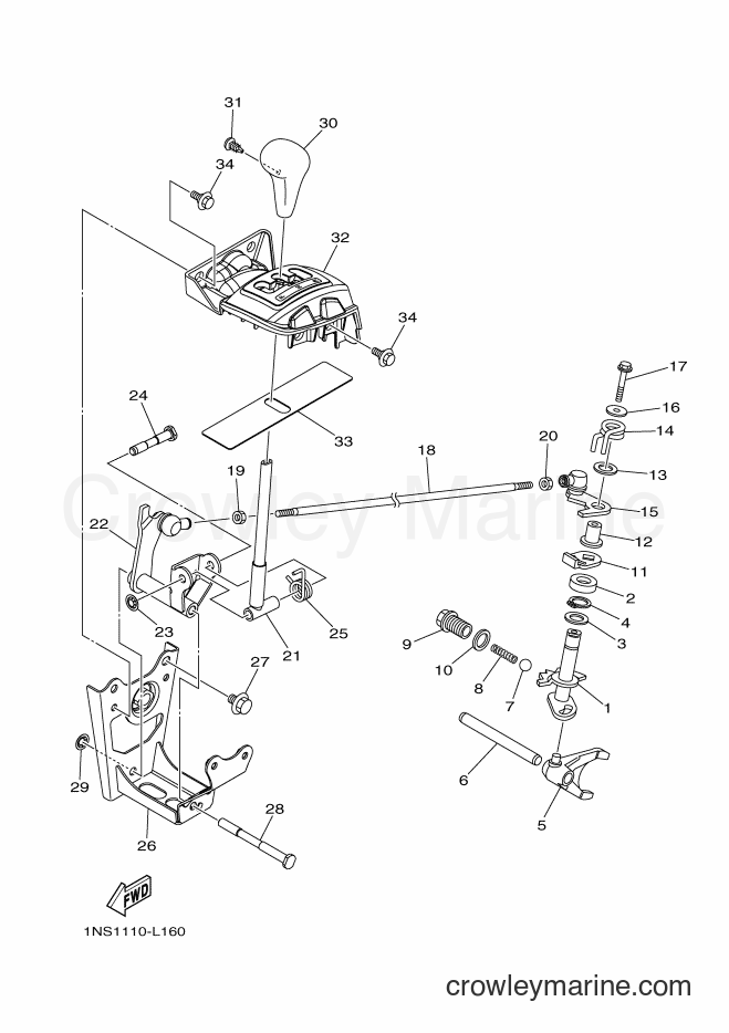2014 ATV YFM350FWA - YFM350FWA (1SG2) [030] - SHIFT SHAFT