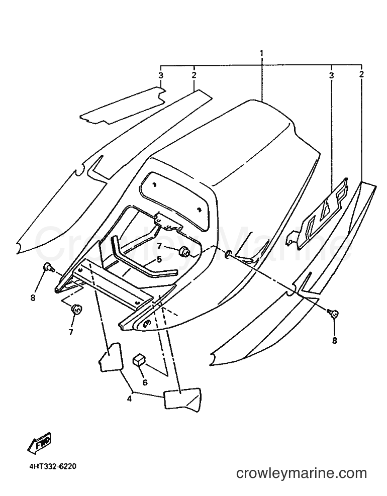 Yamaha Motors YZF750SP (4HT4) [010] - SIDE COVER