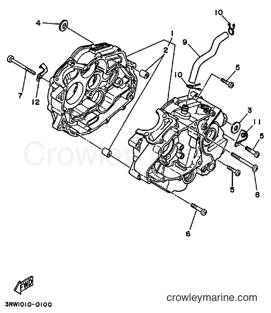 1992 Dirt Bike XT225 - XT225 (4BE3) [010] - CRANKCASE