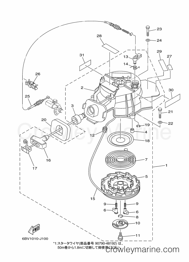 Yamaha Motors F6CMHS (6BX2) [100] - STARTER