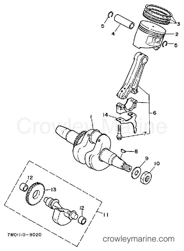 Yamaha Motors EF6000EA - CRANKSHAFT PISTON EF6000EA