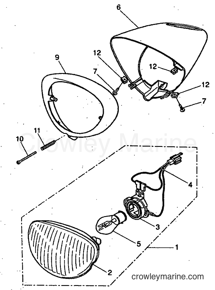 1999 Scooter YH50 - YH50 (5FV1) [020] - HEADLIGHT