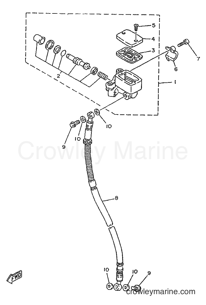 1996 Scooter YA50R - YA50R (4SJ3) [99A] - FRONT MASTER CYLINDER