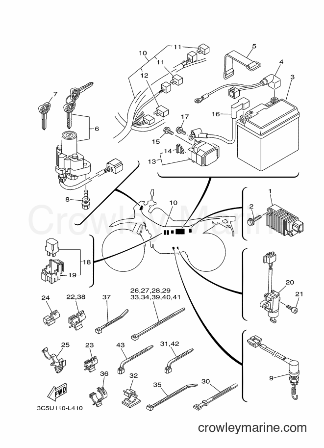 2012 Dirt Bike XT250 - XT250 (3C5W) [010] - ELECTRICAL 1