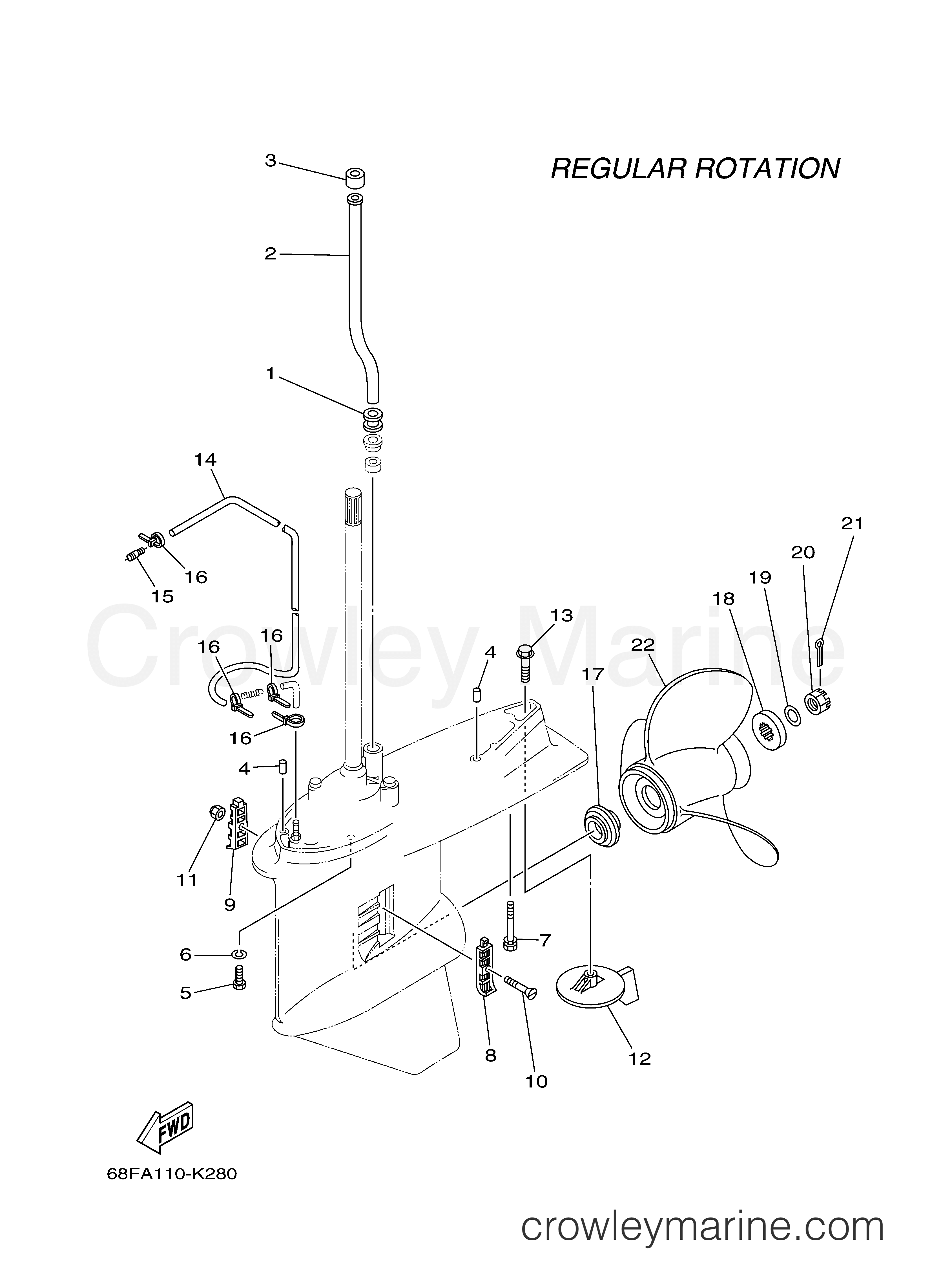 Yamaha Motors Z200TXR - LOWER CASING DRIVE 2