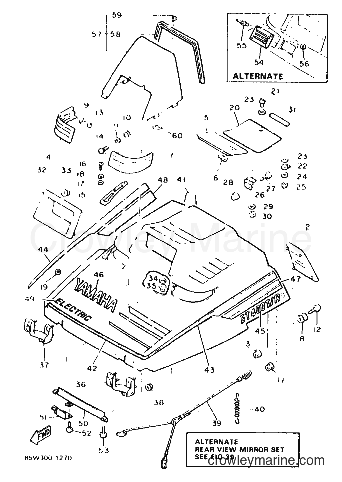 1991 Snowmobile ET400TR - ET400TR (85W3) [010] - SHROUD & WINDSHIELD