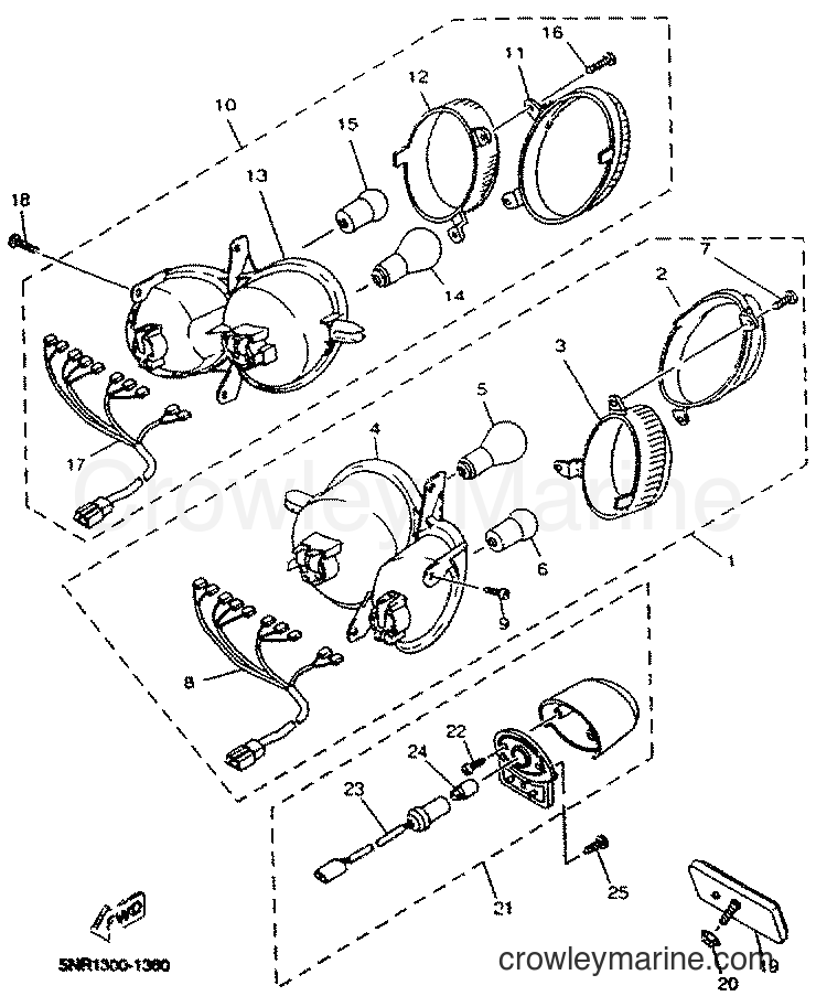 2001 Scooter YP125E - YP125E (5NR1) [010] - TAILLIGHT