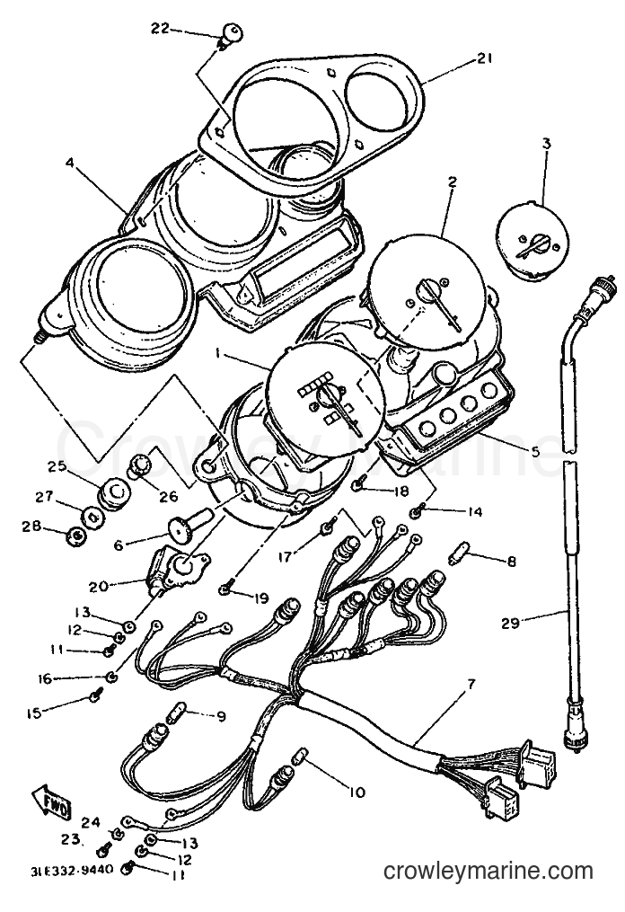 1989 Sport Bike FZR1000 - FZR1000 (3LK3) [010] - METER