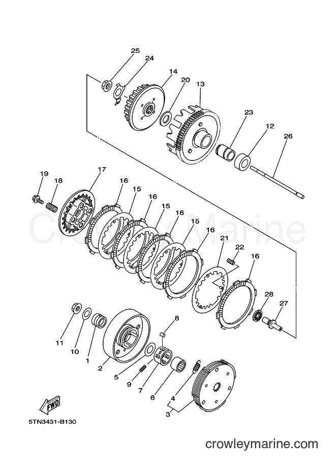 Yamaha Motors T110 (2P14) [010] - CLUTCH