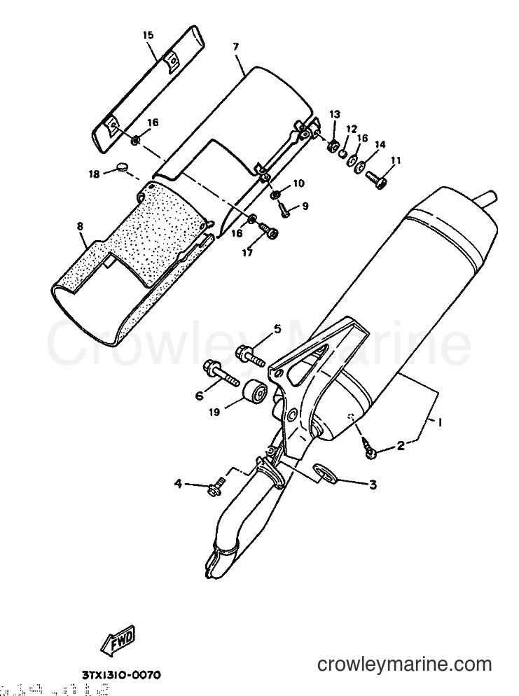1992 Scooter CW50 - CW50 (3WV2) [999] - EXHAUST