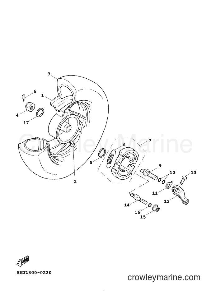 2000 Scooter XC125A - XC125A (5MJ3) [010] - REAR WHEEL