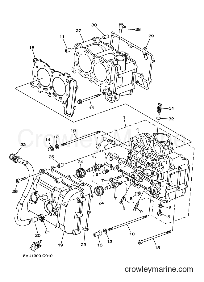 Yamaha Motors XP500 (5VU1) [010] - CYLINDER