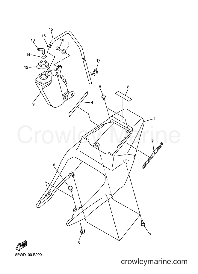 Yamaha Motors YZF-R1S (5PWF) [010] - SIDE COVER