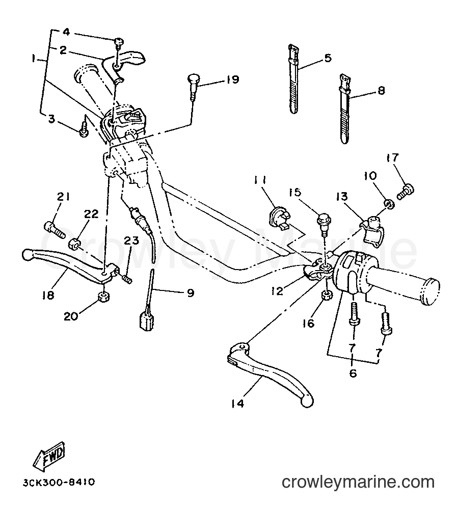 1988 Dirt Bike TDR250 - TDR250 (3CK1) [999] - HANDLE SWITCH & LEVER