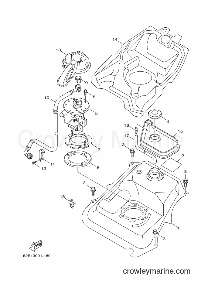 2012 Scooter HW125 - HW125 (53B2) [010] - FUEL TANK