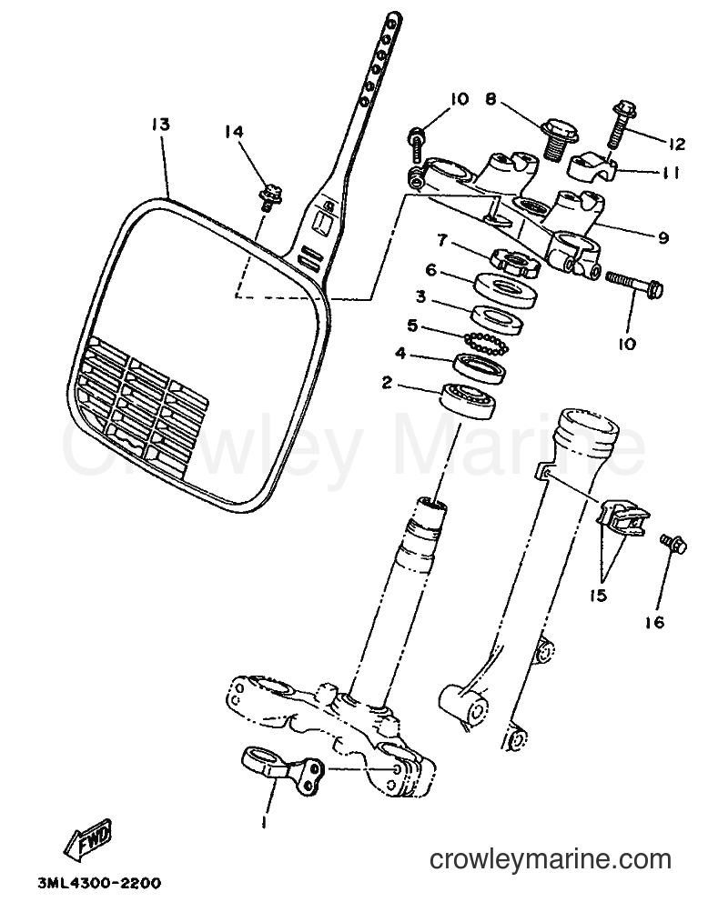 1992 Dirt Bike YZ80 - YZ80 (3ML4) [999] - STEERING