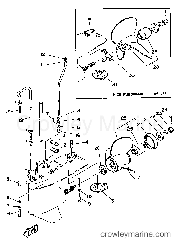 Yamaha Motors 90TLRP - LOWER DRIVE 2