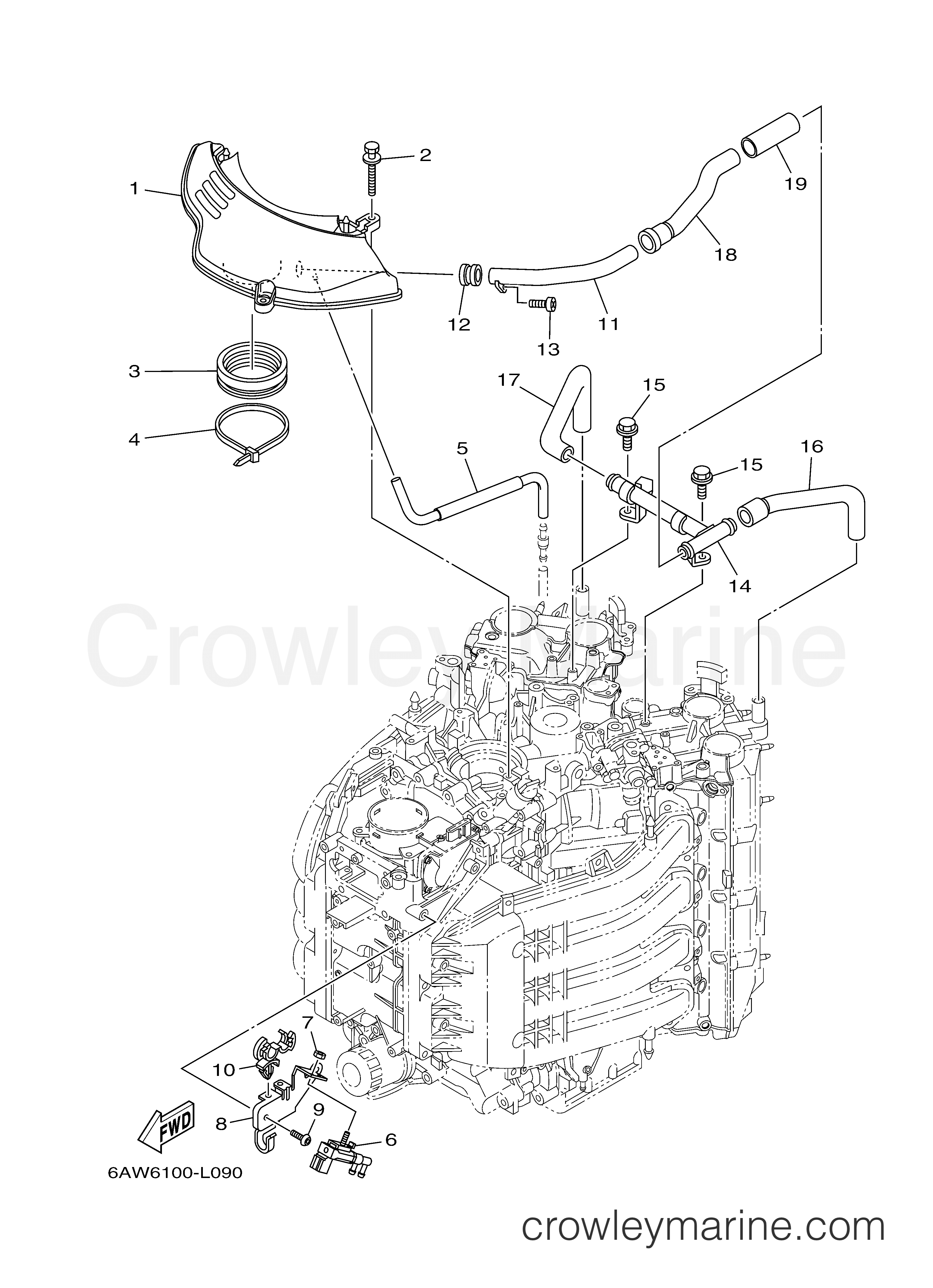 Yamaha Motors F350UCB - INTAKE 2