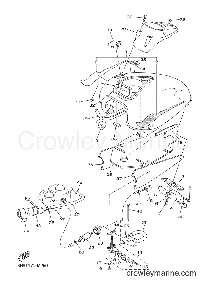 2013 Cruiser XVS650 - XVS650 (3B6T) [010] - FUEL TANK